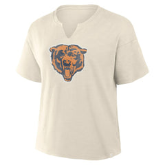 Chicago Bears Women's Trick Play Slub Boxy T-Shirt Cream - Fanatics