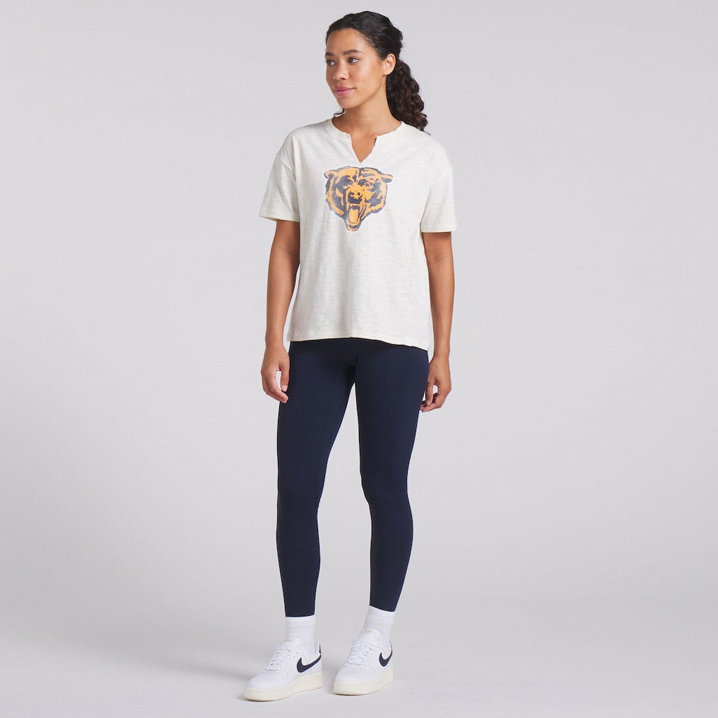 Chicago Bears Women's Trick Play Slub Boxy T-Shirt Cream - Fanatics