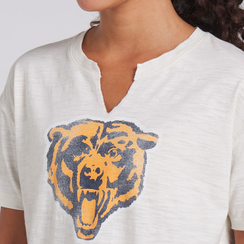 Chicago Bears Women's Trick Play Slub Boxy T-Shirt Cream - Fanatics