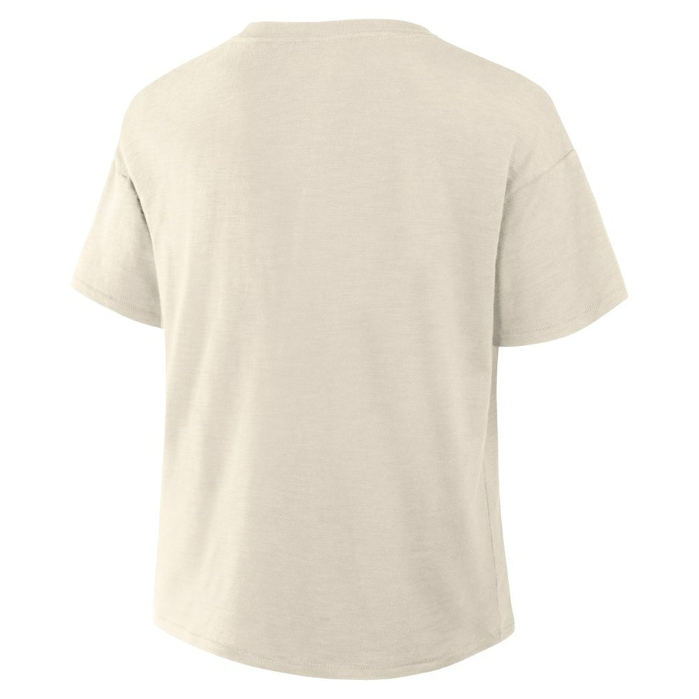 Cleveland Browns Women's Trick Play Slub Boxy T-Shirt Cream - Fanatics
