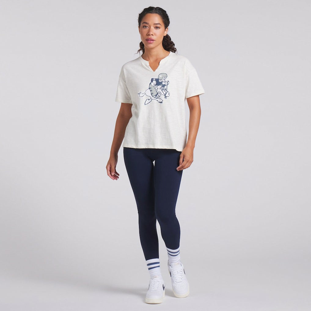 Dallas Cowboys Women's Trick Play Slub Boxy T-Shirt Cream - Fanatics