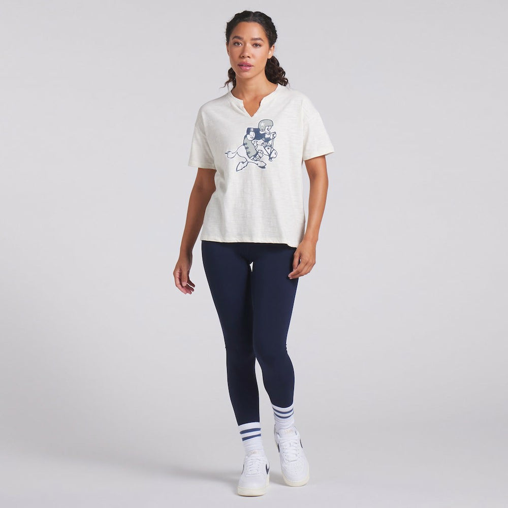 Dallas Cowboys Women's Trick Play Slub Boxy T-Shirt Cream - Fanatics