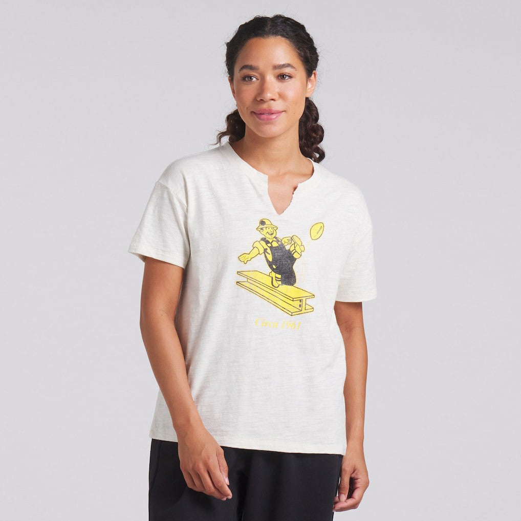 Pittsburgh Steelers Women's Trick Play Slub Boxy T-Shirt Cream - Fanatics
