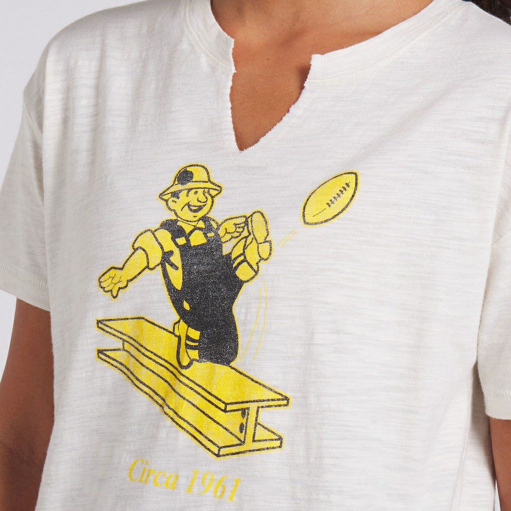 Pittsburgh Steelers Women's Trick Play Slub Boxy T-Shirt Cream - Fanatics