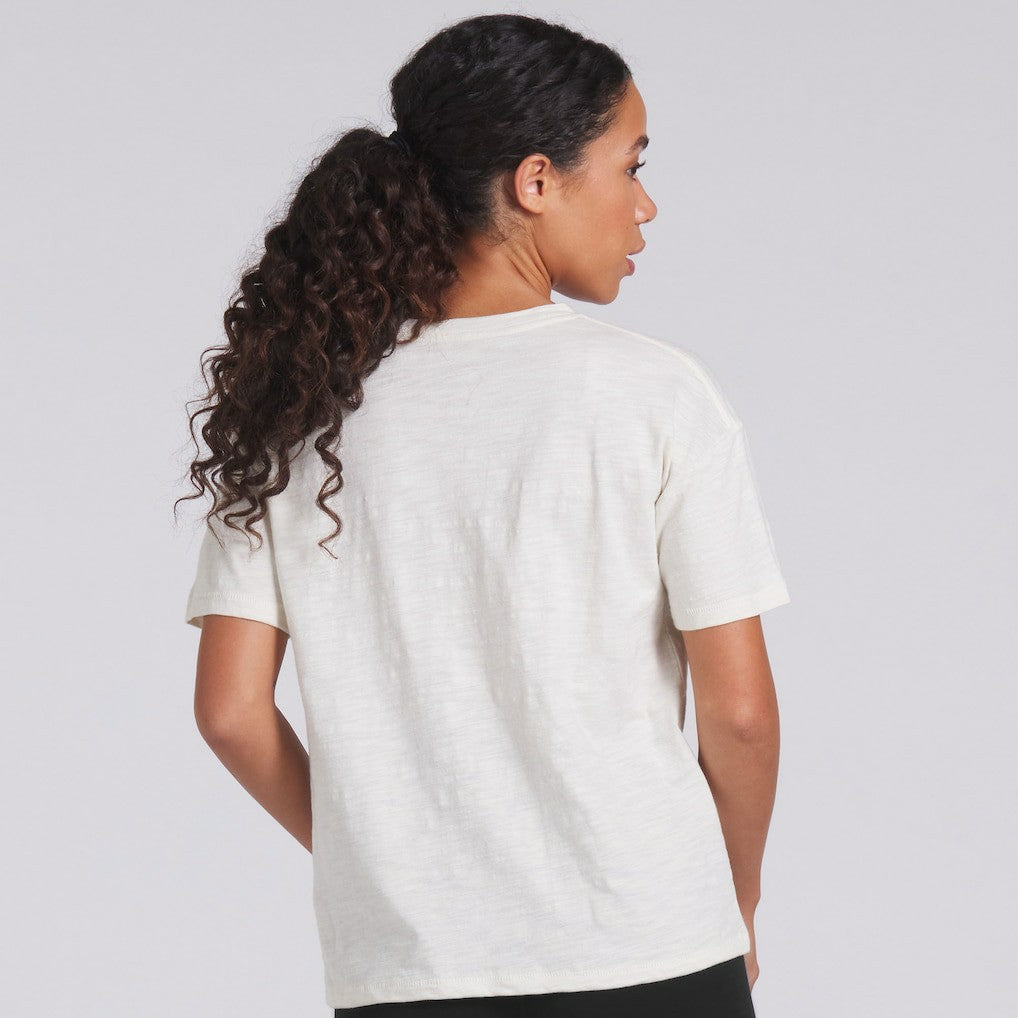 Las Vegas Raiders Women's Trick Play Slub Boxy T-Shirt Cream - Fanatics