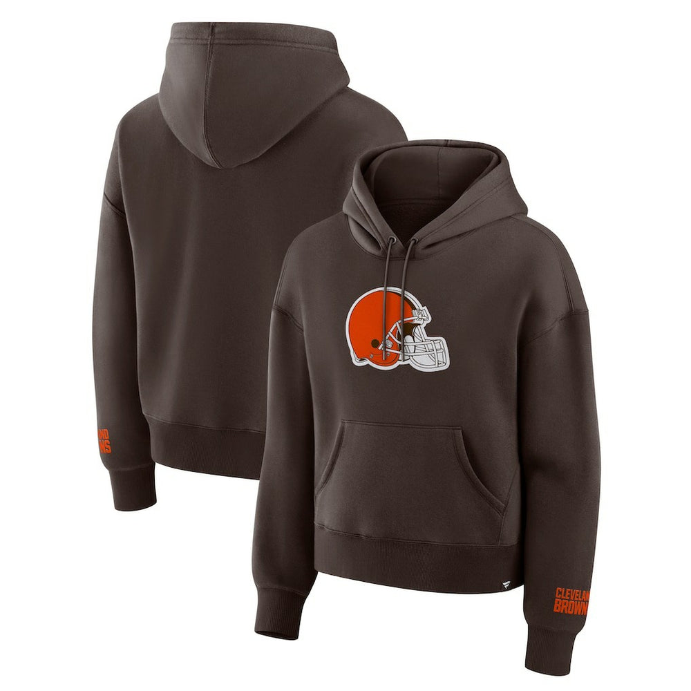 Cleveland Browns Women's Legacy Fleece Pullover Hoodie Brown - Fanatics