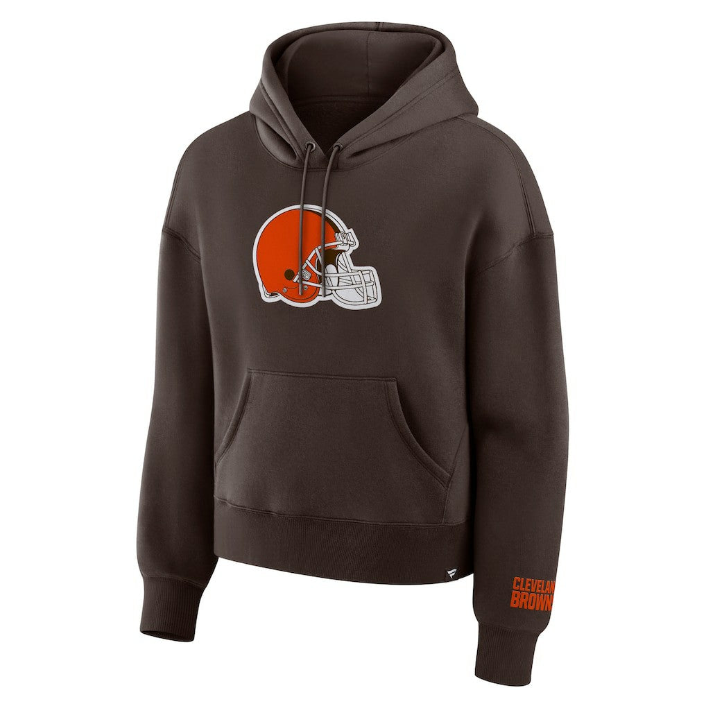Cleveland Browns Women's Legacy Fleece Pullover Hoodie Brown - Fanatics