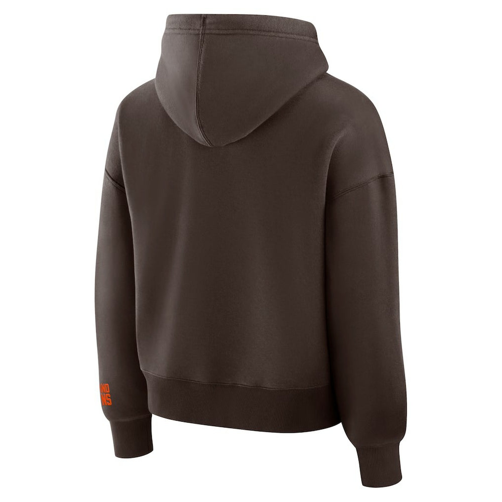 Cleveland Browns Women's Legacy Fleece Pullover Hoodie Brown - Fanatics