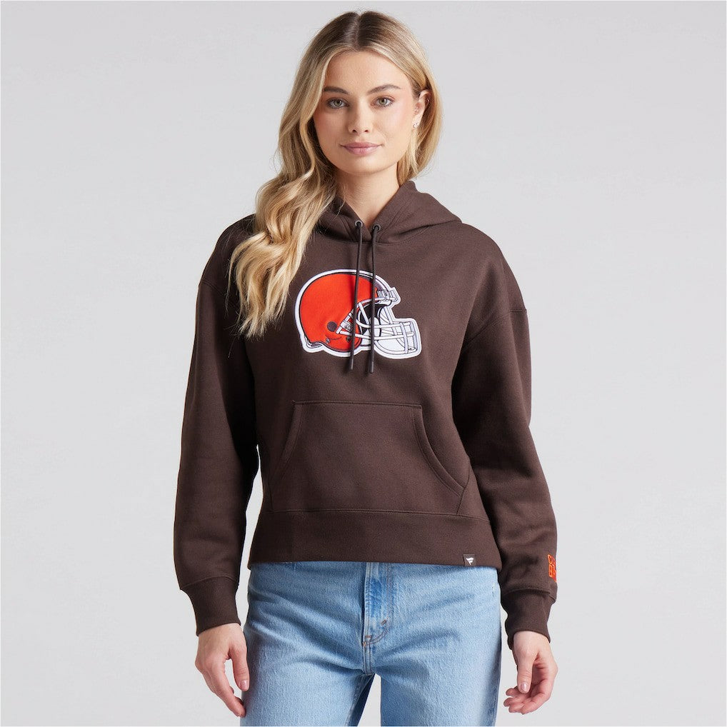 Cleveland Browns Women's Legacy Fleece Pullover Hoodie Brown - Fanatics