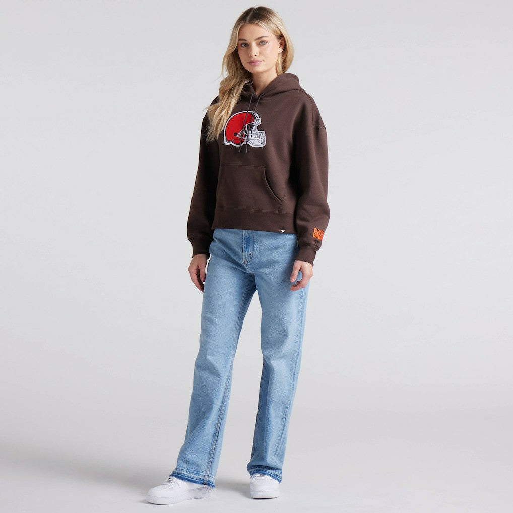 Cleveland Browns Women's Legacy Fleece Pullover Hoodie Brown - Fanatics