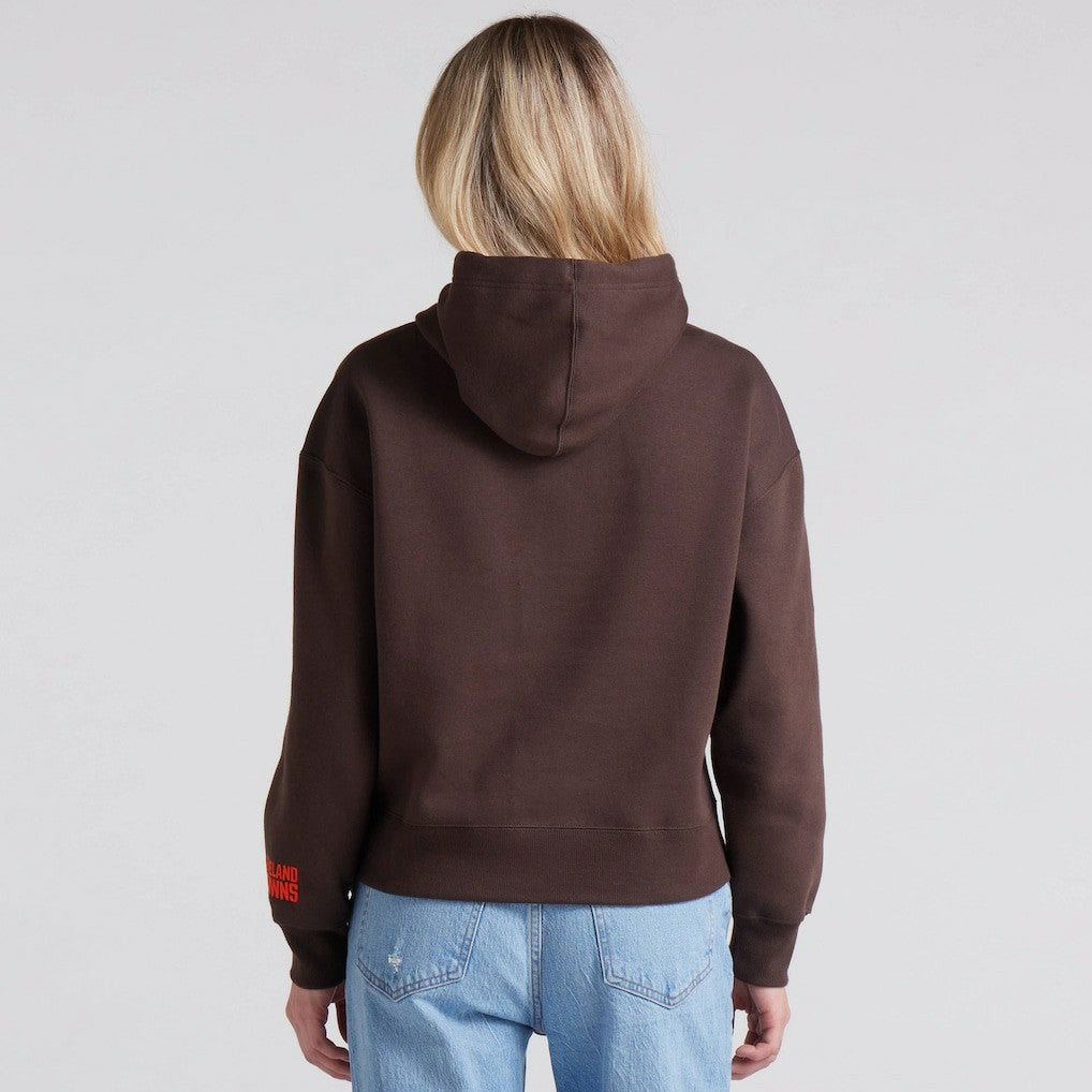 Cleveland Browns Women's Legacy Fleece Pullover Hoodie Brown - Fanatics