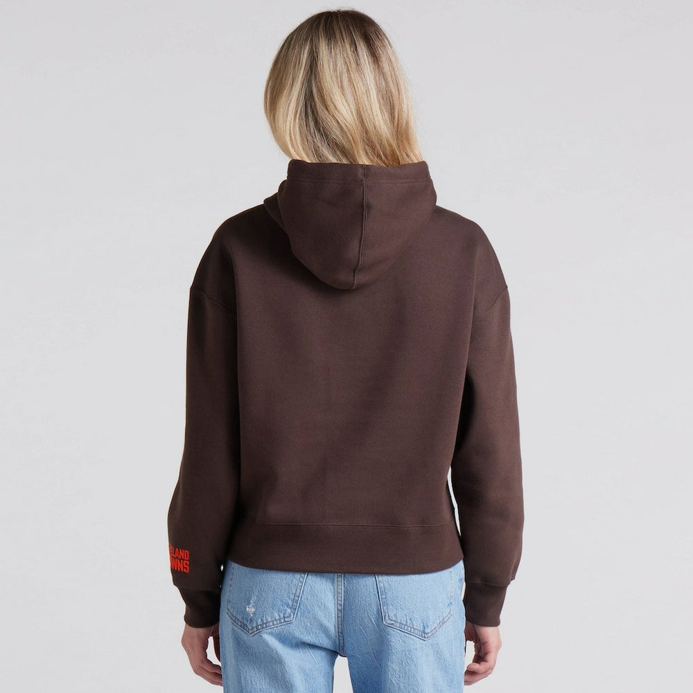 Cleveland Browns Women's Legacy Fleece Pullover Hoodie Brown - Fanatics