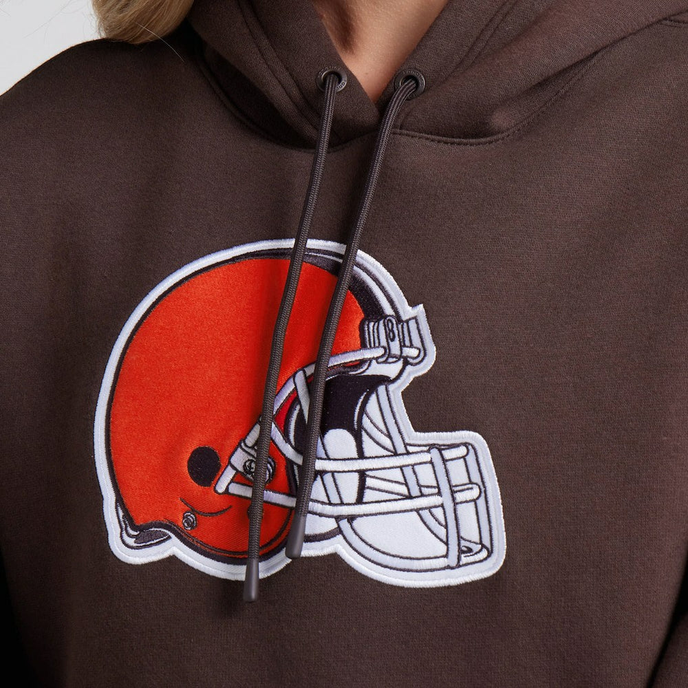 Cleveland Browns Women's Legacy Fleece Pullover Hoodie Brown - Fanatics