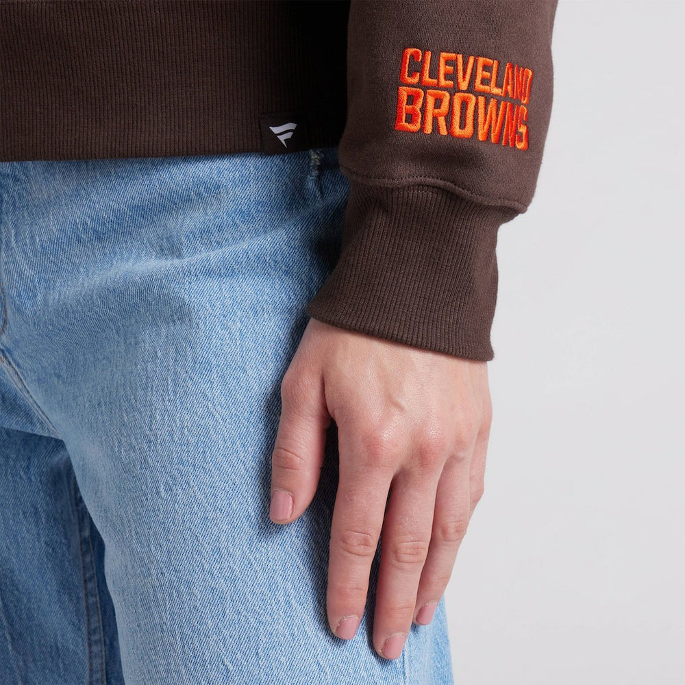 Cleveland Browns Women's Legacy Fleece Pullover Hoodie Brown - Fanatics