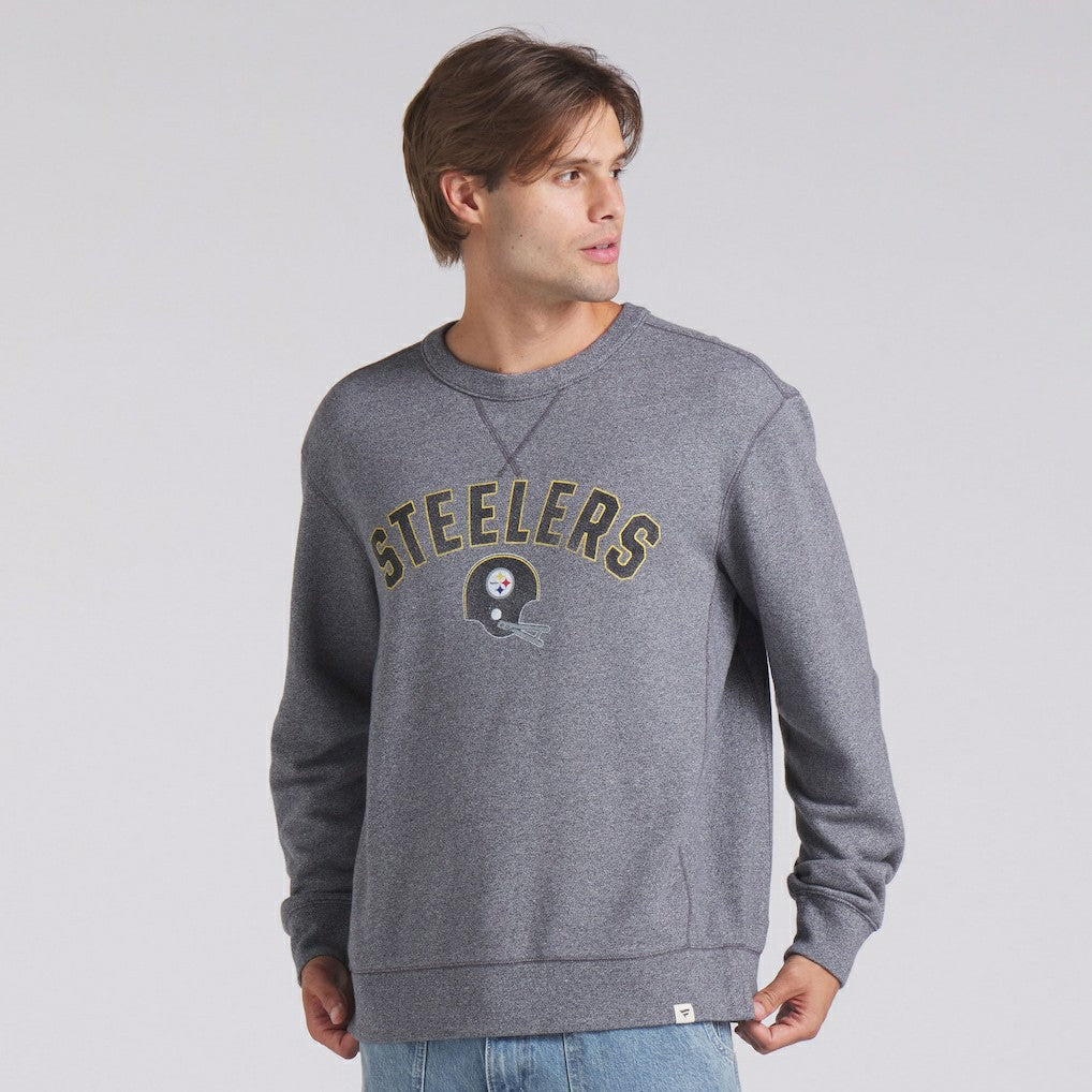 Pittsburgh Steelers Loop Terry Pullover Sweatshirt Heather Gray - Fanatics