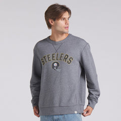 Pittsburgh Steelers Loop Terry Pullover Sweatshirt Heather Gray - Fanatics