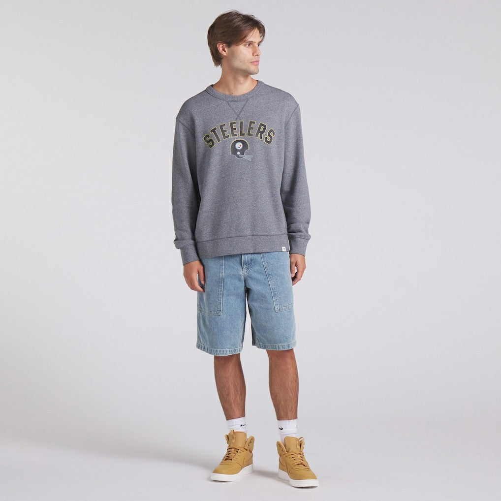 Pittsburgh Steelers Loop Terry Pullover Sweatshirt Heather Gray - Fanatics