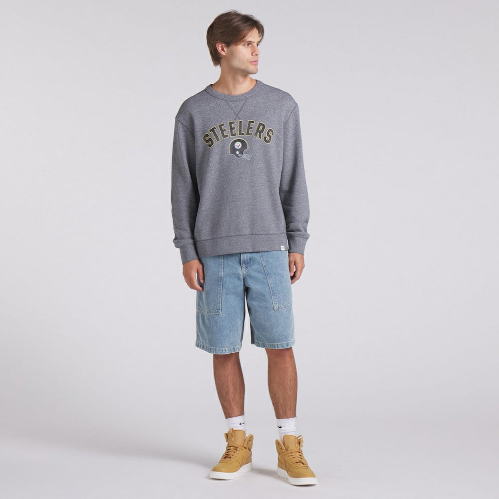 Pittsburgh Steelers Loop Terry Pullover Sweatshirt Heather Gray - Fanatics