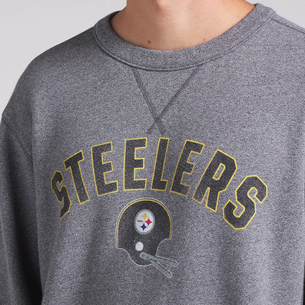 Pittsburgh Steelers Loop Terry Pullover Sweatshirt Heather Gray - Fanatics