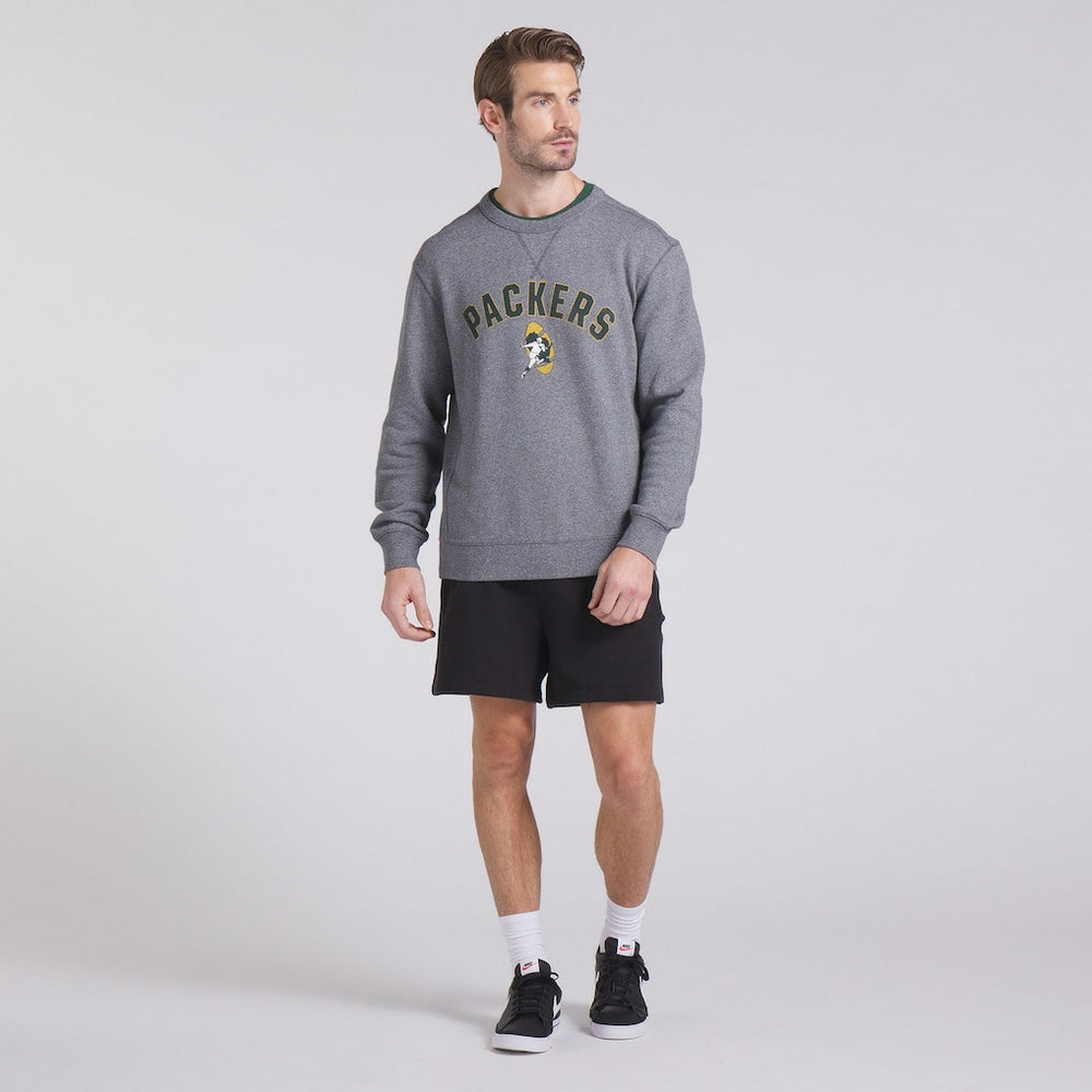 Green Bay Packers Loop Terry Pullover Sweatshirt Heather Gray - Fanatics