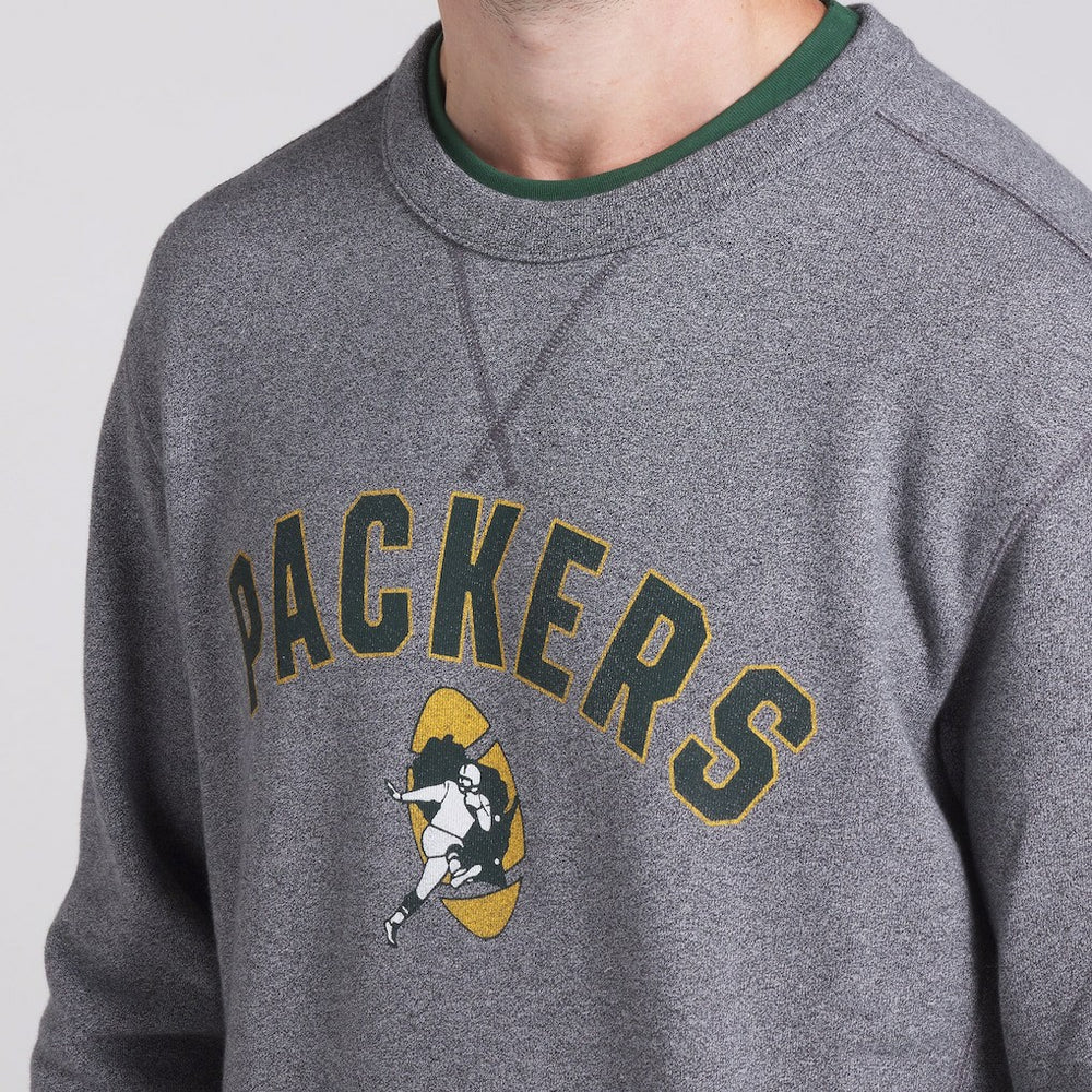 Green Bay Packers Loop Terry Pullover Sweatshirt Heather Gray - Fanatics