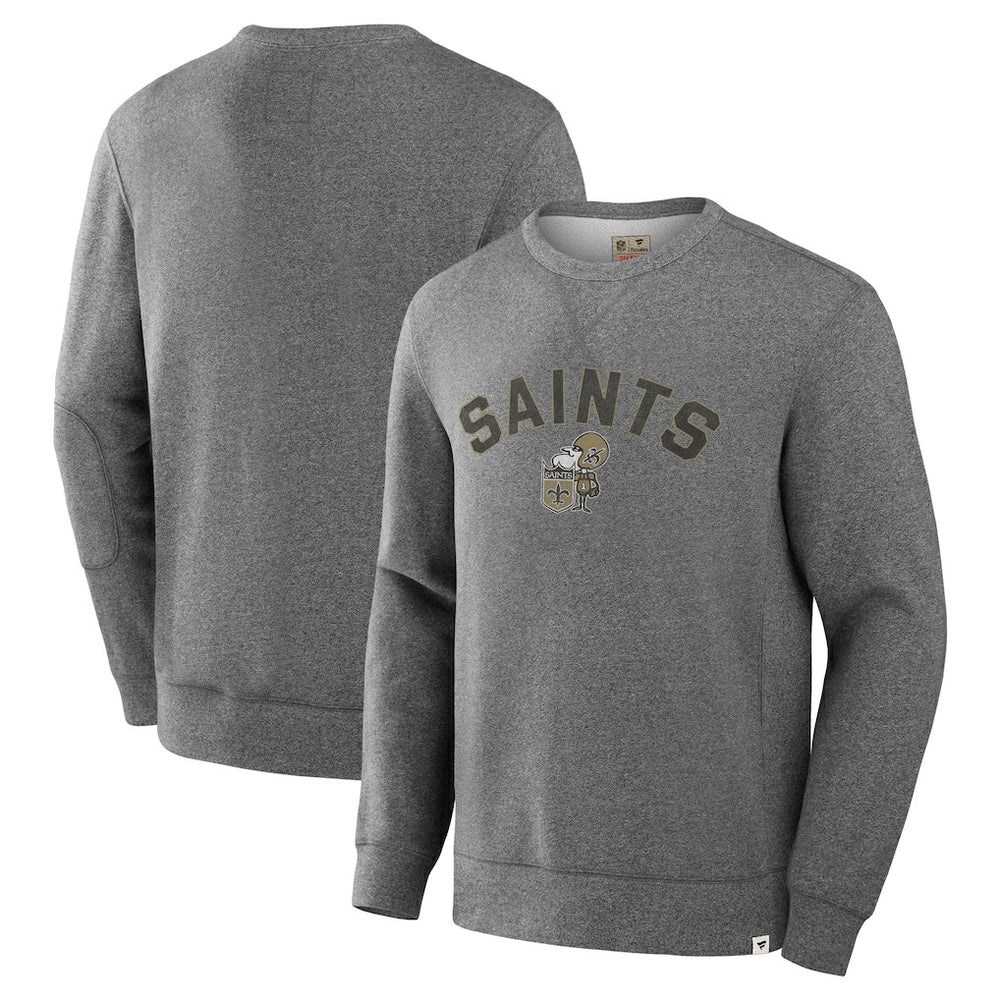 New Orleans Saints Loop Terry Pullover Sweatshirt Heather Gray - Fanatics
