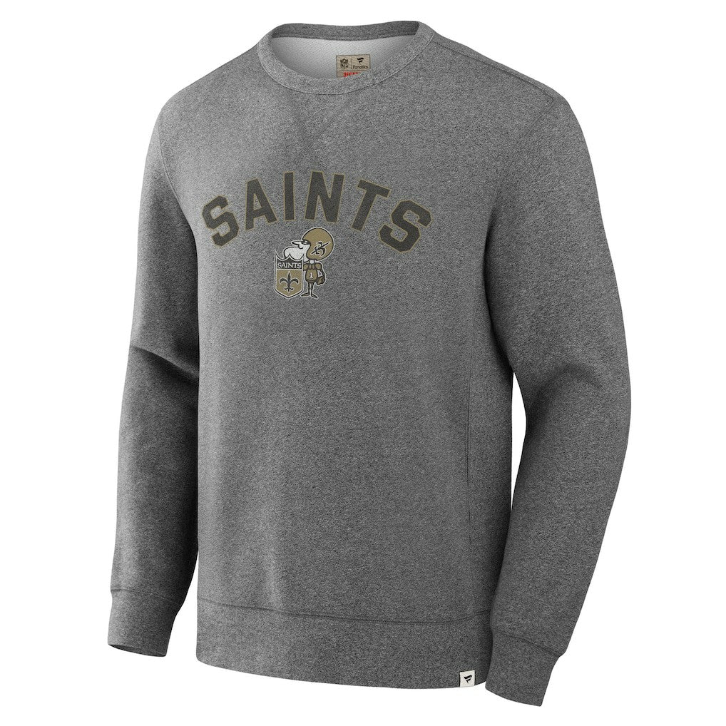 New Orleans Saints Loop Terry Pullover Sweatshirt Heather Gray - Fanatics