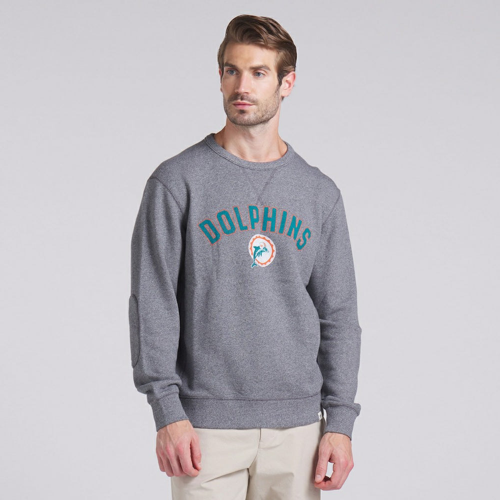 Miami Dolphins Loop Terry Pullover Sweatshirt Heather Gray - Fanatics