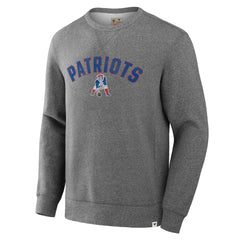 New England Patriots Loop Terry Pullover Sweatshirt Heather Gray - Fanatics