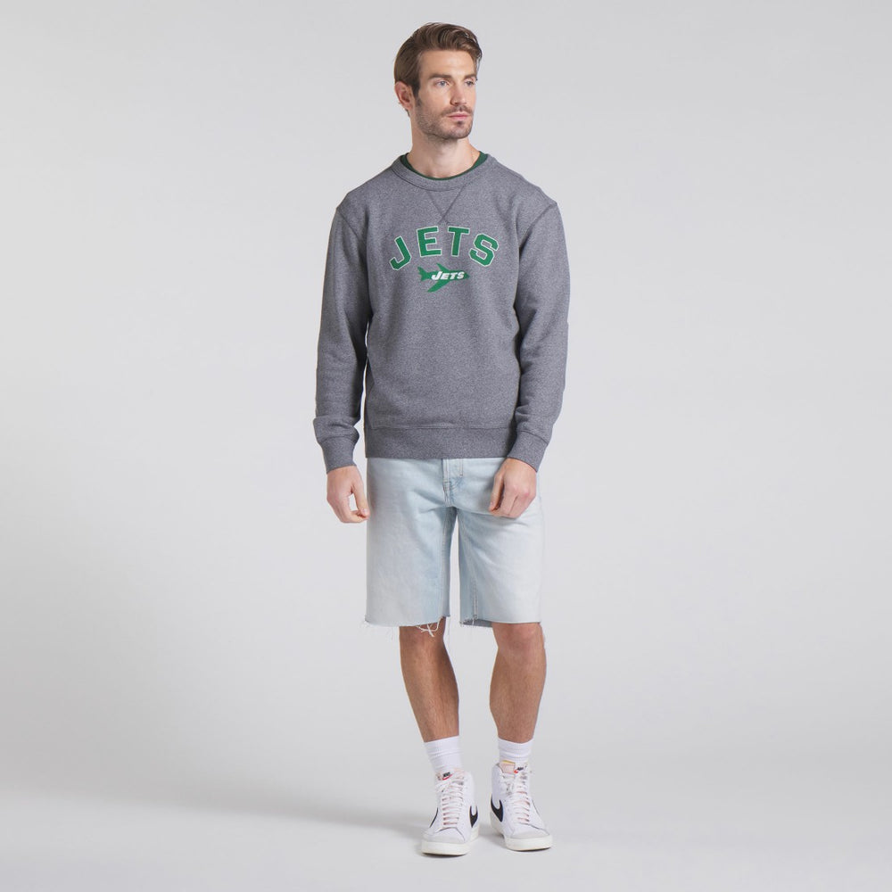 New York Jets Loop Terry Pullover Sweatshirt Heather Gray - Fanatics