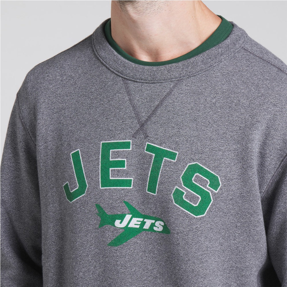 New York Jets Loop Terry Pullover Sweatshirt Heather Gray - Fanatics