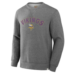Minnesota Vikings Loop Terry Pullover Sweatshirt Heather Gray - Fanatics