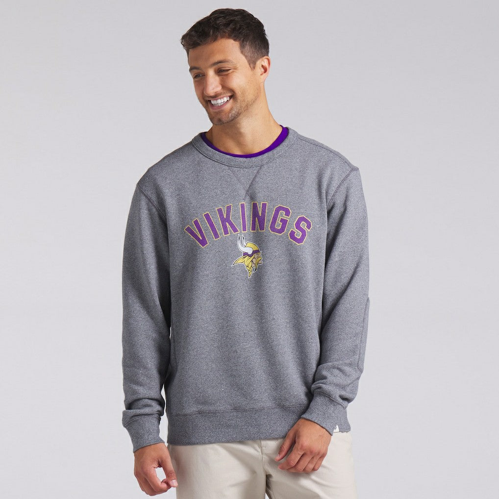 Minnesota Vikings Loop Terry Pullover Sweatshirt Heather Gray - Fanatics