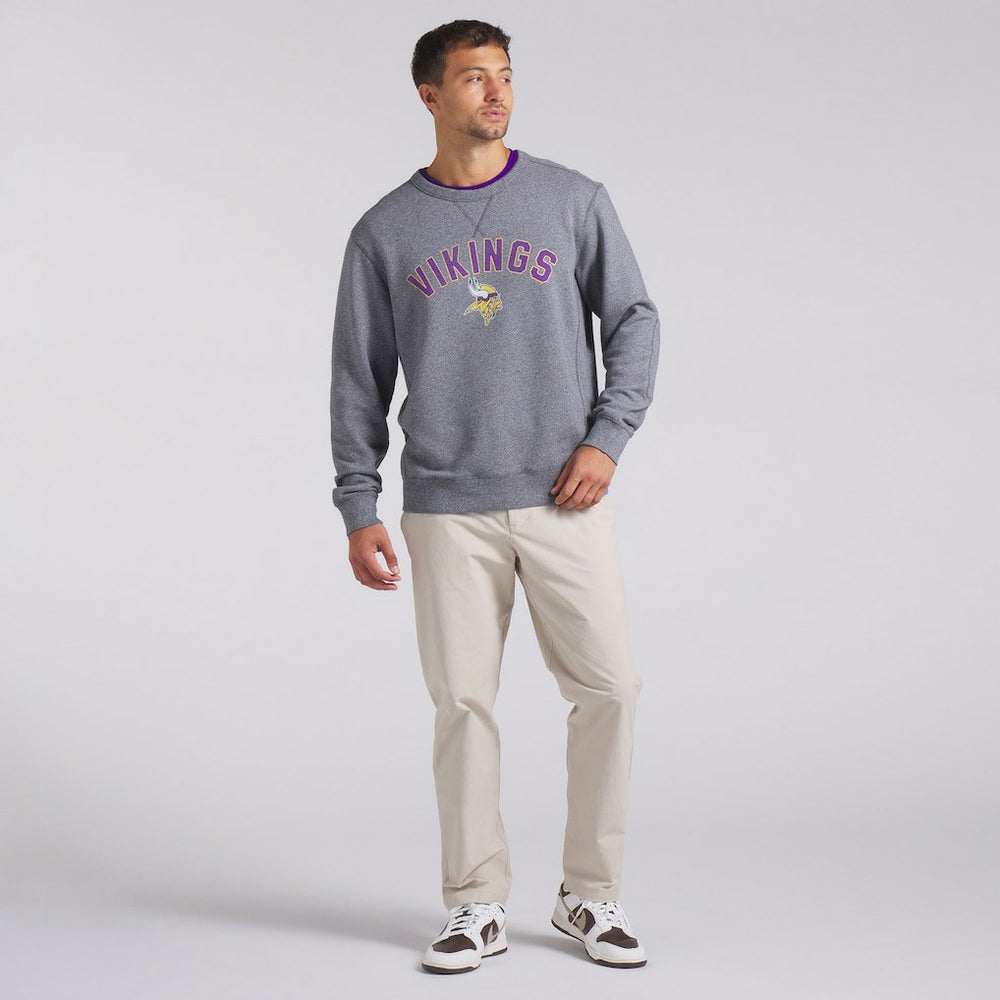 Minnesota Vikings Loop Terry Pullover Sweatshirt Heather Gray - Fanatics