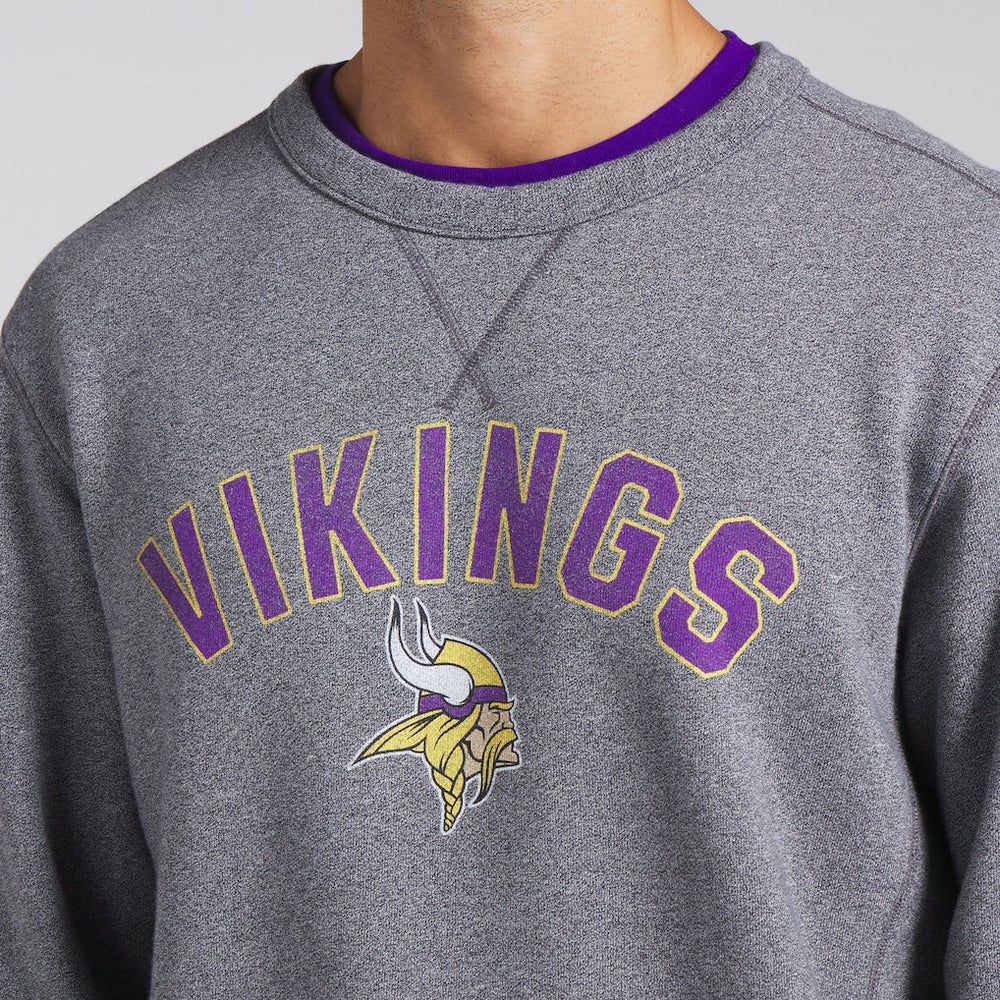 Minnesota Vikings Loop Terry Pullover Sweatshirt Heather Gray - Fanatics