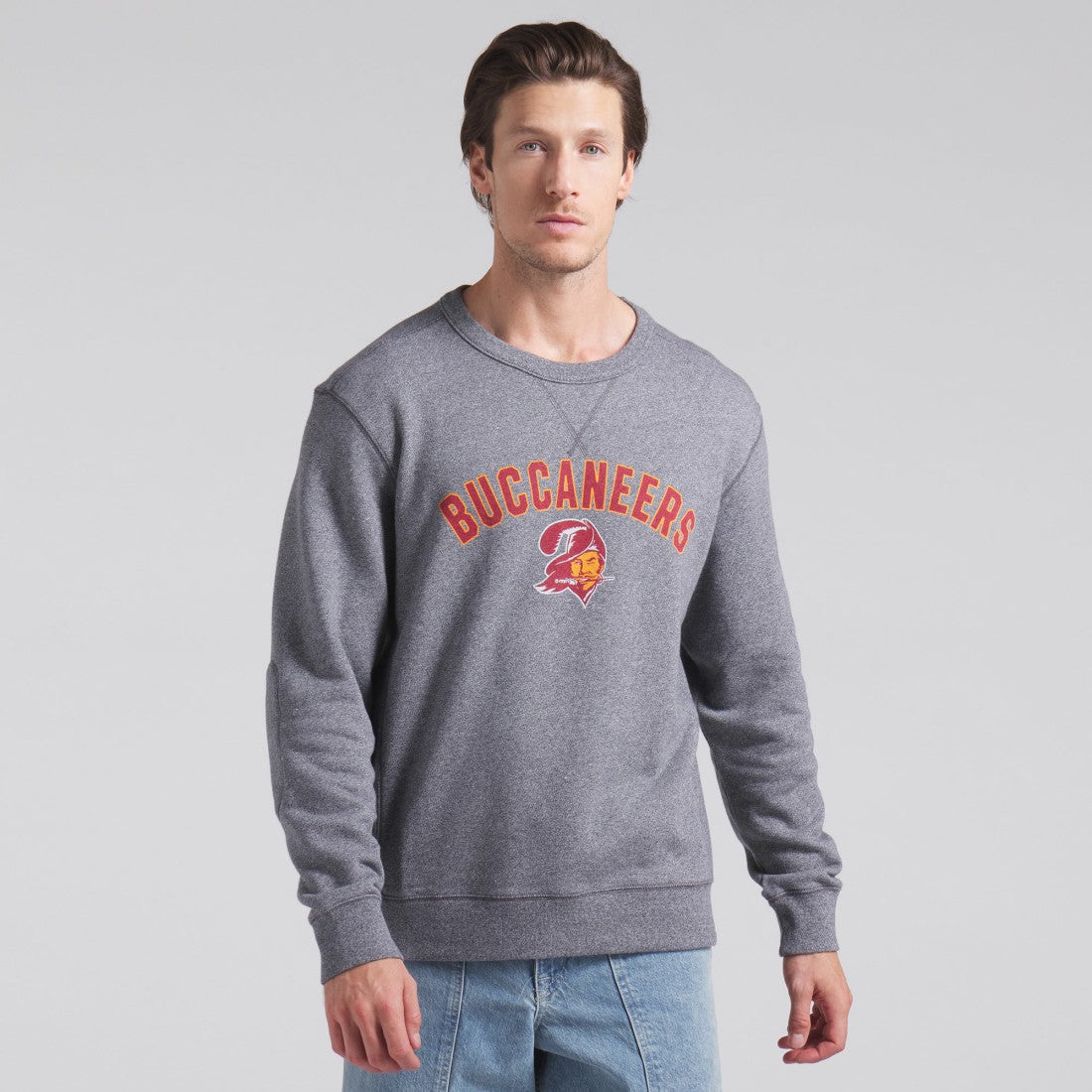 Tampa Bay Buccaneers Loop Terry Pullover Sweatshirt Heather Gray - Fanatics