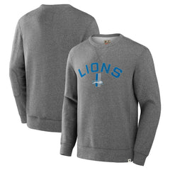 Detroit Lions Loop Terry Pullover Sweatshirt Heather Gray - Fanatics