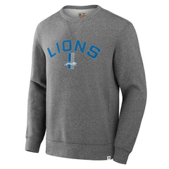 Detroit Lions Loop Terry Pullover Sweatshirt Heather Gray - Fanatics