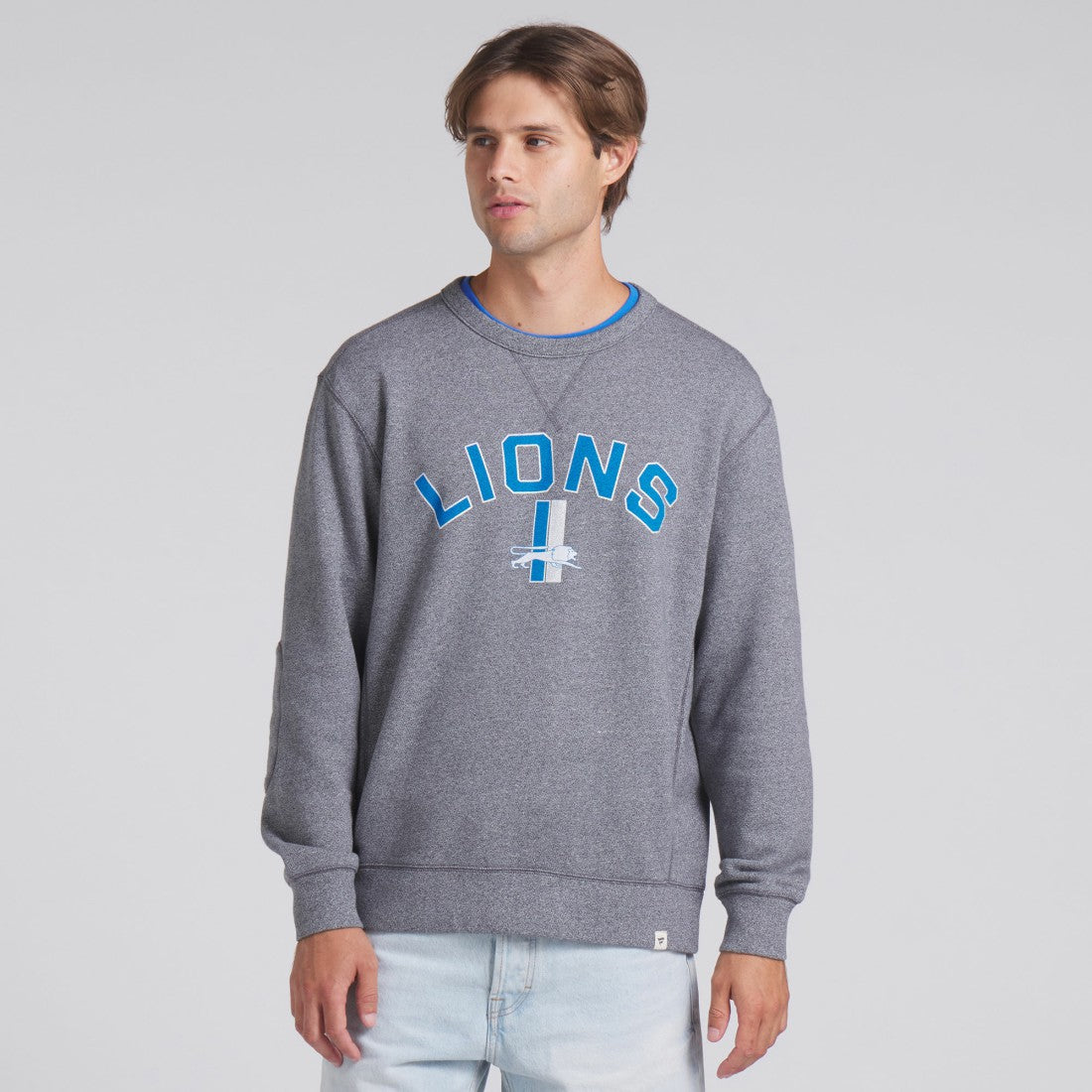 Detroit Lions Loop Terry Pullover Sweatshirt Heather Gray - Fanatics