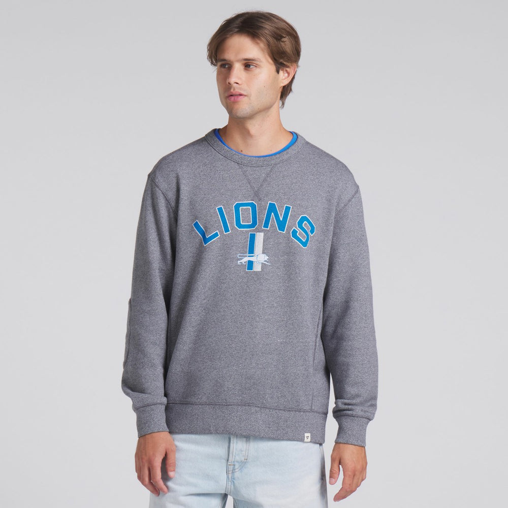 Detroit Lions Loop Terry Pullover Sweatshirt Heather Gray - Fanatics