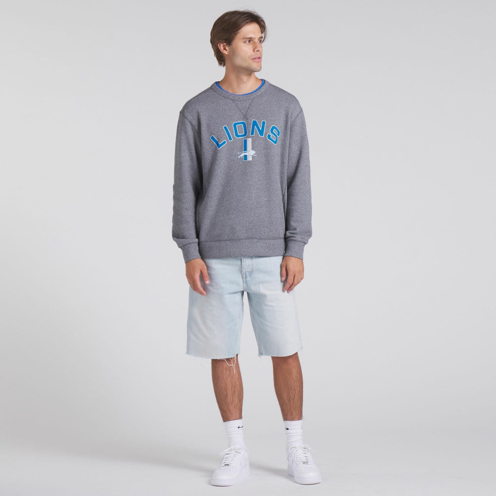 Detroit Lions Loop Terry Pullover Sweatshirt Heather Gray - Fanatics