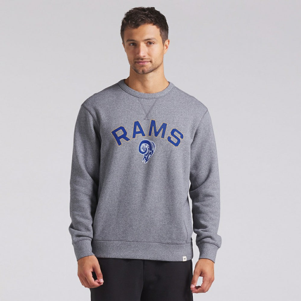 Los Angeles Rams Loop Terry Pullover Sweatshirt Heather Gray - Fanatics