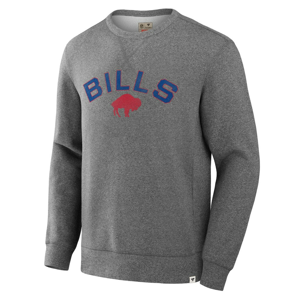 Buffalo Bills Loop Terry Pullover Sweatshirt Heather Gray - Fanatics