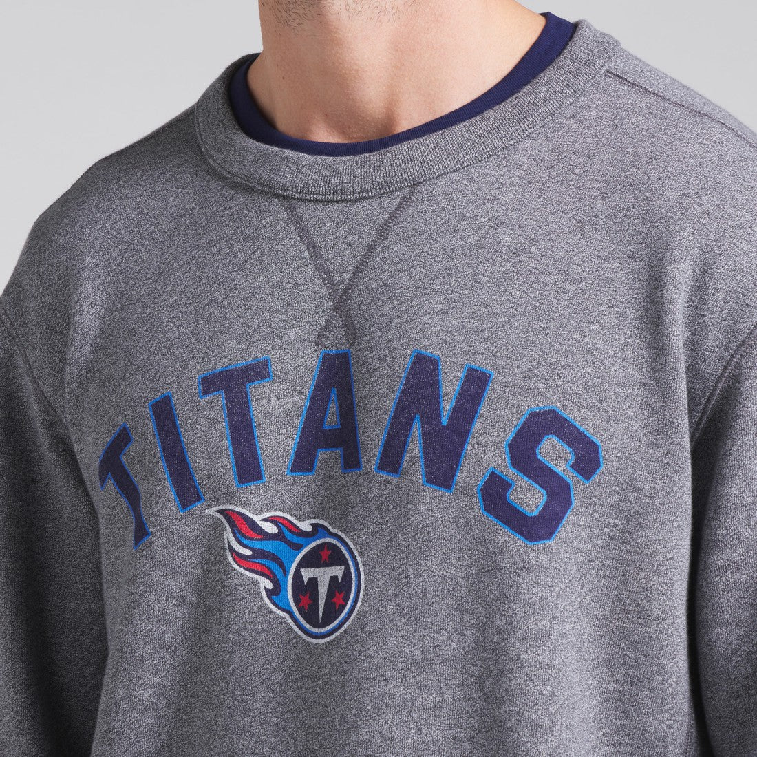 Tennessee Titans Loop Terry Pullover Sweatshirt Heather Gray - Fanatics