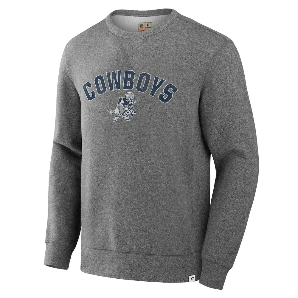 Dallas Cowboys Loop Terry Pullover Sweatshirt Heather Gray - Fanatics