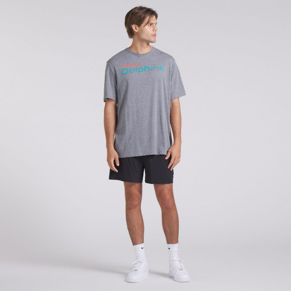 Miami Dolphins Pass Rush Tri-Blend T-Shirt Heather Gray - Fanatics
