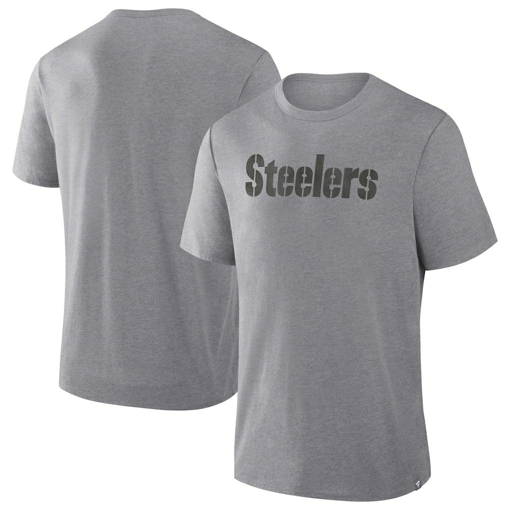 Pittsburgh Steelers Pass Rush Tri-Blend T-Shirt Heather Gray - Fanatics