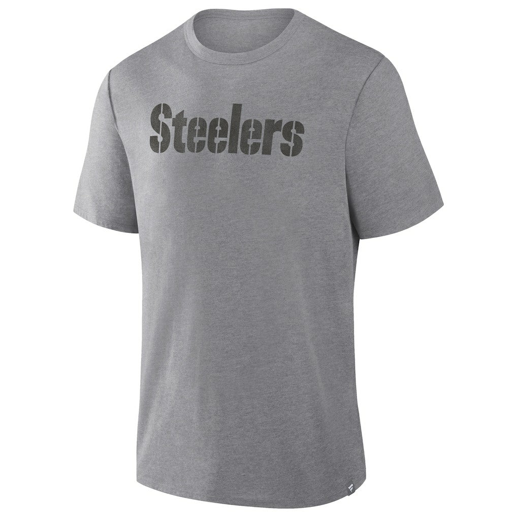 Pittsburgh Steelers Pass Rush Tri-Blend T-Shirt Heather Gray - Fanatics