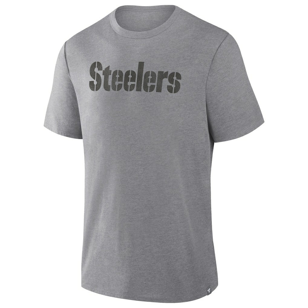 Pittsburgh Steelers Pass Rush Tri-Blend T-Shirt Heather Gray - Fanatics