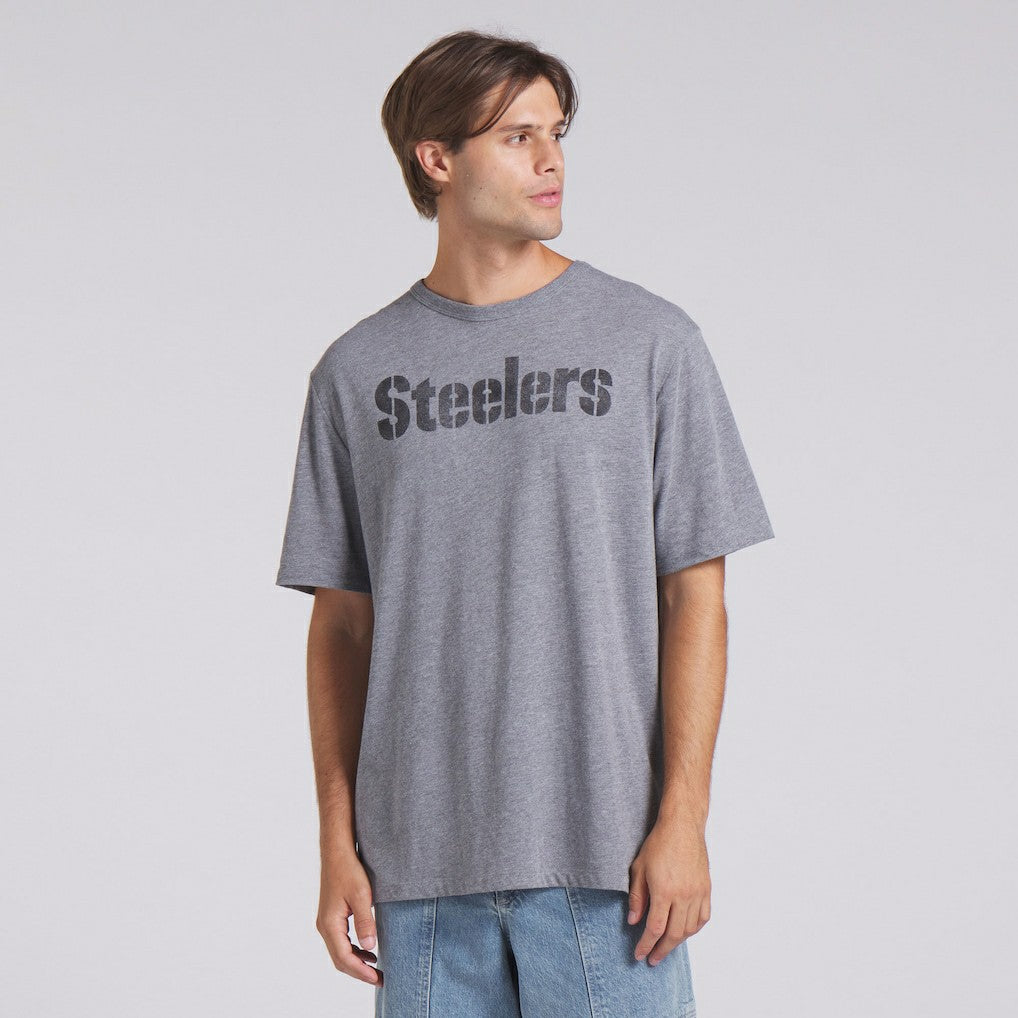Pittsburgh Steelers Pass Rush Tri-Blend T-Shirt Heather Gray - Fanatics